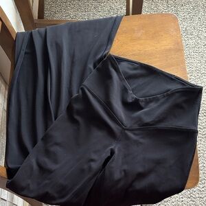 Lulu flared crossed waist leggings